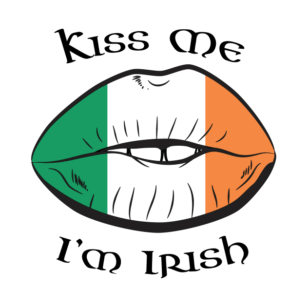 Kiss Me I'm Irish Lips St Patricks Day by atomguy