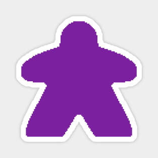 Purple Pixelated Meeple Magnet