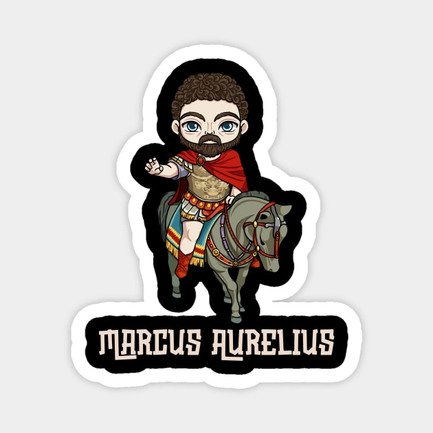 Meditations of a Philosopher-King: A Reverent Design Honoring the Stoic Wisdom of Emperor Marcus Aurelius Magnet by Holymayo Tee