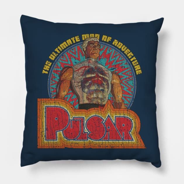 Pulsar The Ultimate Man of Adventure 1976 Pillow by JCD666