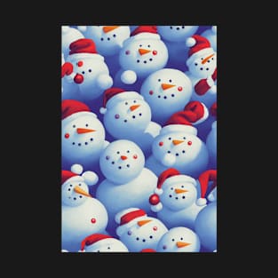 Christmas Seamless Pattern - Snowman #6 T-Shirt