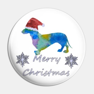 Santa Dachshund Pin