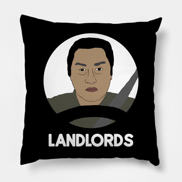 Parasite Anti Landlord Pillow by RevolutionInPaint