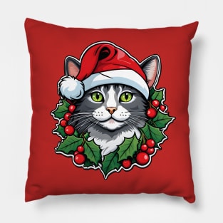 Meow-rry Catmas Coolness Pillow