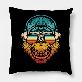 Retro Funky Gorilla Pillow