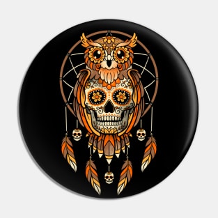 Calavera owl dreamcatcher Pin