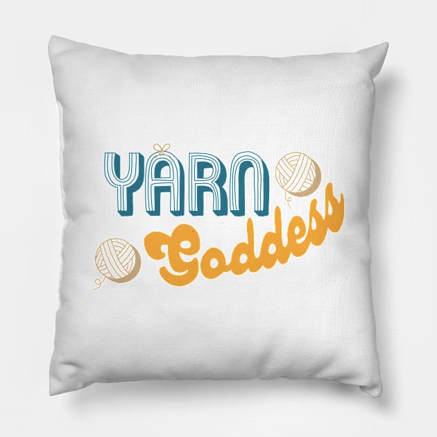 Yarn Goddess Pillow by HELLOhappy