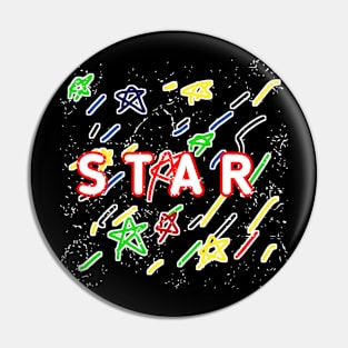 Colorful Stars Pin