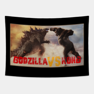 Godzilla Vs King Kong Tapestries Teepublic