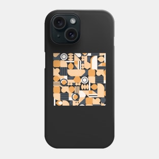 Orange geometric pattern abstract Phone Case