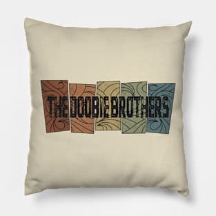 The Doobie Brothers Retro Pattern Pillow