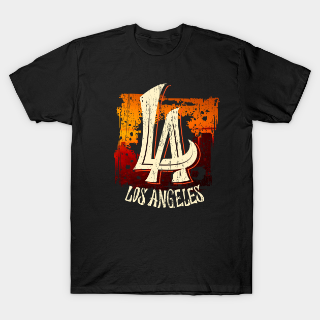 Discover L.A Los Angeles skyline distressed - La Los Angeles Skyline Distressed - T-Shirt