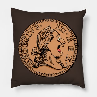 Laughing King George Coin Pillow