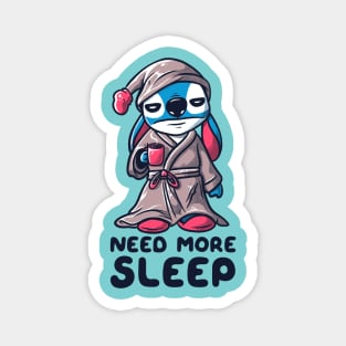 Need More Sleep - Funny Alien Cartoon Coffee Magnet