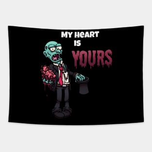 My Heart Is Yours Zombie Tapestry