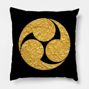 Japanese Mon Hidari Mitsu Tomoe Pillow