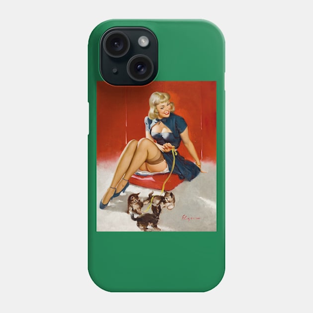 Some Cute Tricks: Vintage 1951 Gil Evgren Pinup Phone Case by Jarecrow 