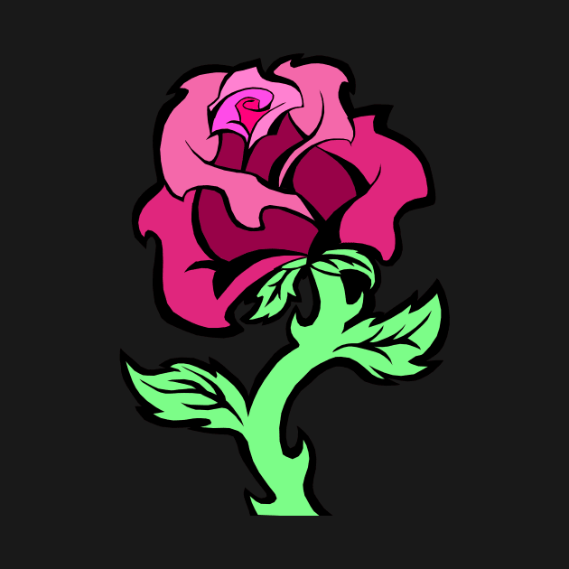 Rose (Black Outline) by Hoshi3Kara