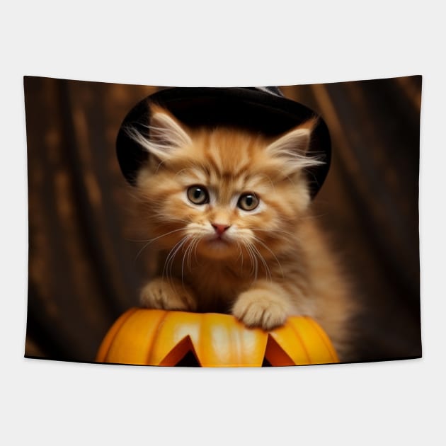 All Hallows' Purr Tapestry by vk09design