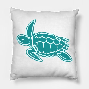 Sea Turtle Line Drawing Pillow