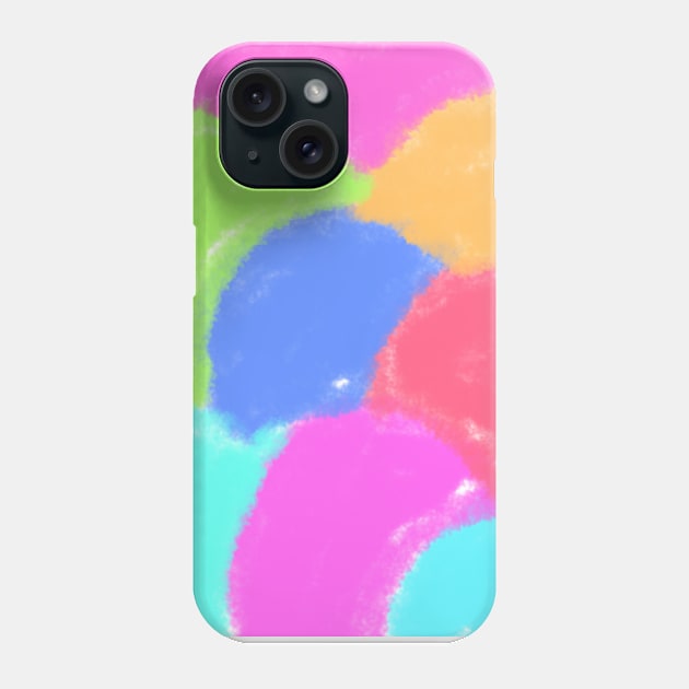 Blue pink green watercolor stones art Phone Case by Artistic_st