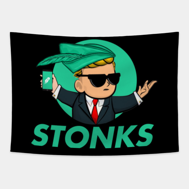 Stonks Stonks Tapestry Teepublic