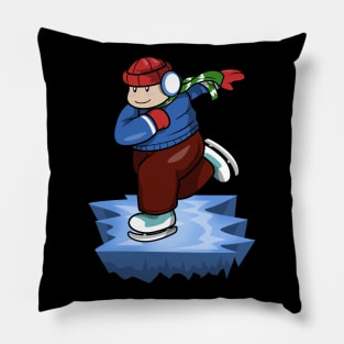 Beautiful ice skater Pillow