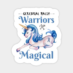 Cerebral Palsy Warriors Are Magical, Cute Green Unicorn Magnet