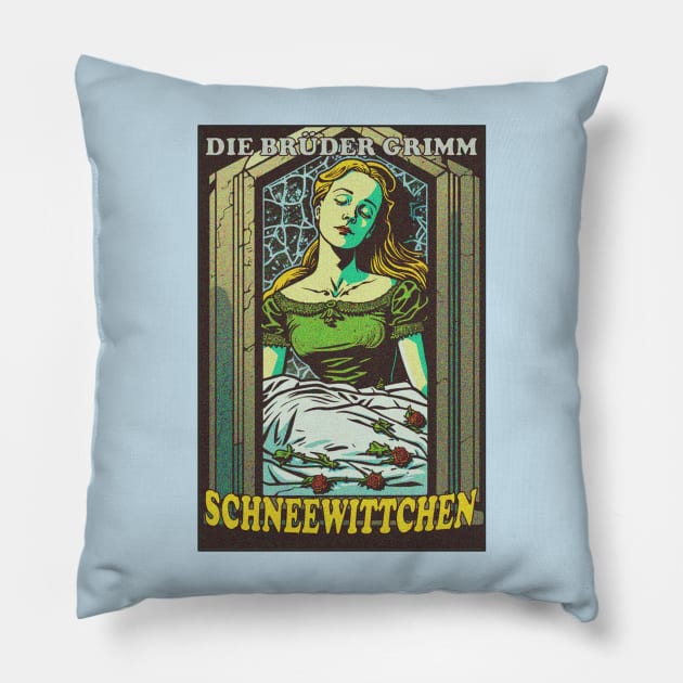 Snow White (Schneewittchen) By The Brothers Grimm Pillow by theseventeenth