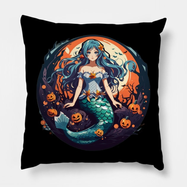 Orange Night Halloween Pillow by MGRCLimon