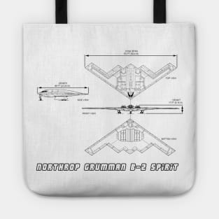 Northrop Grumman B-2 Spirit (Stealth Bomber) (black) Tote