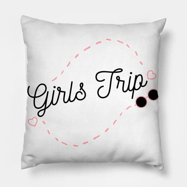 Girls Trip. Summer Vacation Fun. Pillow by That Cheeky Tee