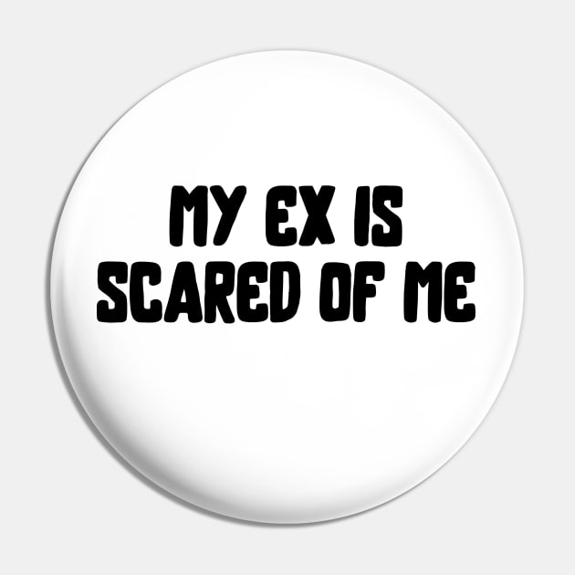 My Ex Is Scared Of Me Pin by hippohost
