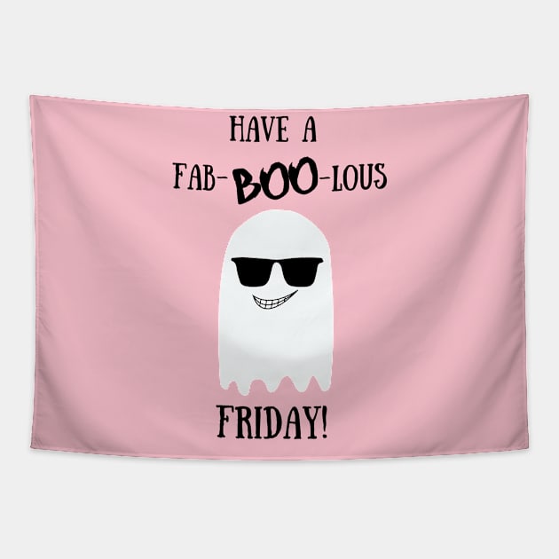 Ghost with Sunglasses Fab-BOO-lous Friday Tapestry by Unraveled