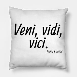 "Veni, vidi, vici." Julius Caesar Pillow