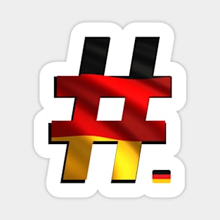 Hashtag Flag - Germany with flag icon Magnet