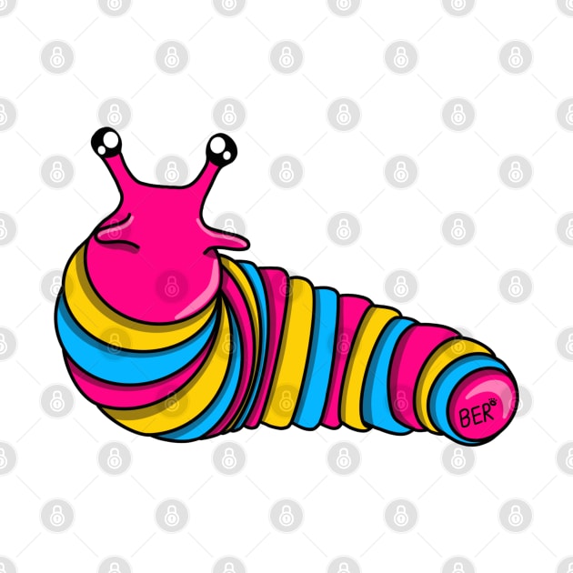 Pansexual Pride Fidget Slug by SentABearToSpace 