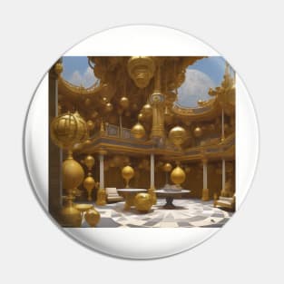 Parnassus Checkered Gold Decorated Floor Palace Room Pin