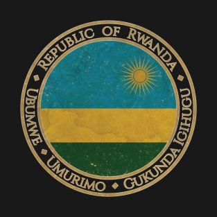Vintage Republic of Rwanda Africa African Flag T-Shirt