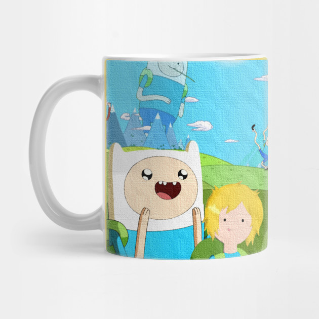 Finn Adventure Time Mural Adventure Time Mug Teepublic