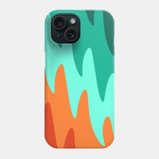 Abstract Flames - Light Green Orange Phone Case