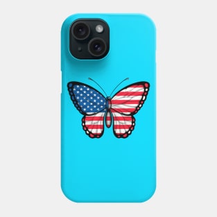 American Flag Butterfly Phone Case