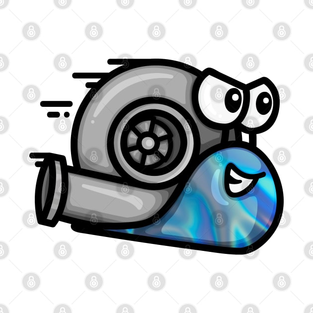 Turbo Snail - Blue Holographic by hoddynoddy