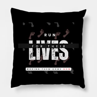 "Adrenaline Rush: Run for Their Lives Tee #BringThemHomeNow #AIEvolution" Pillow