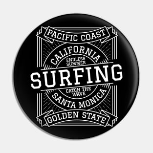 Surfing Santa Monica Pin