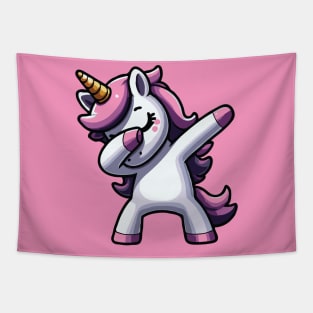 Funny Dabbing Unicorn Cute For Unicorn Lover Tapestry