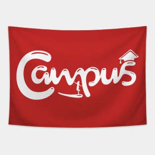 Campus White Tapestry