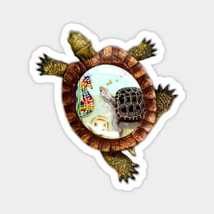 Turtle and Seahorse Magnet