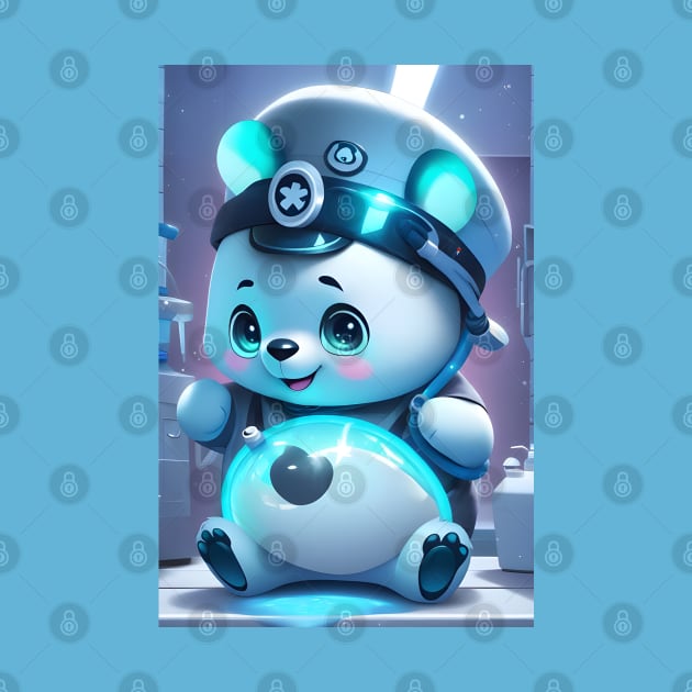 Cute baby panda surgeon by Spaceboyishere