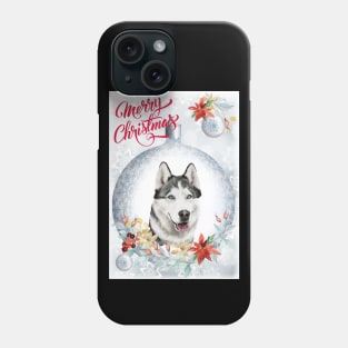 Husky Merry Christmas Santa Dog Phone Case